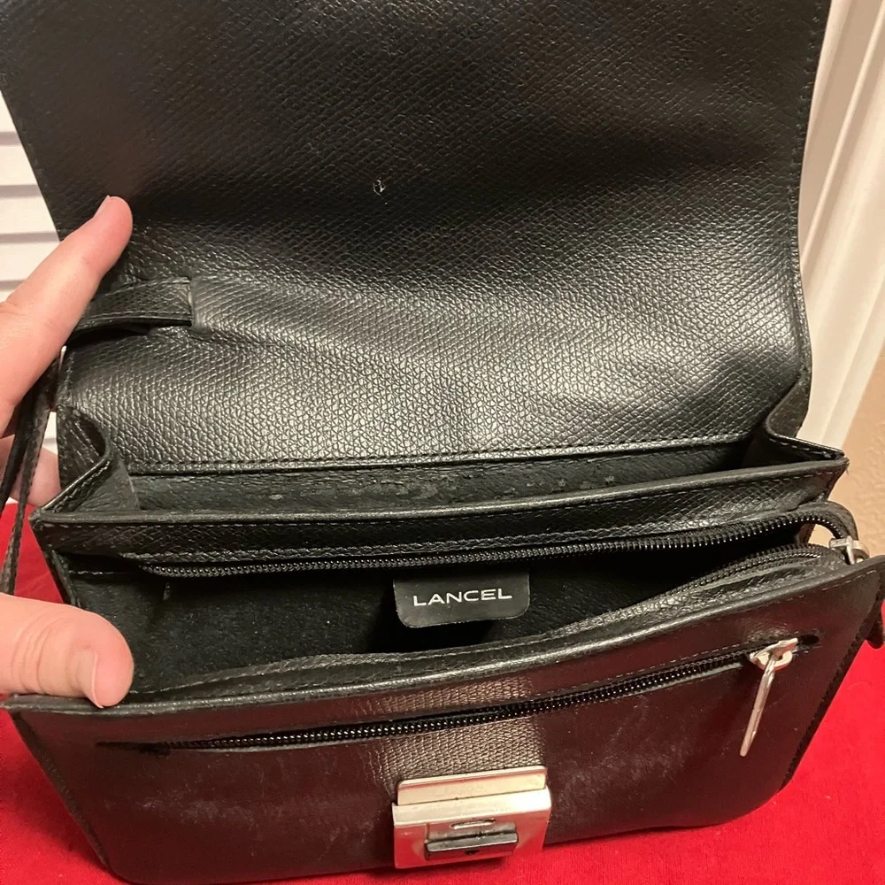 Stunning Vintage LANCEL Paris Pouch Organizer with Keys Wristlet Made in France